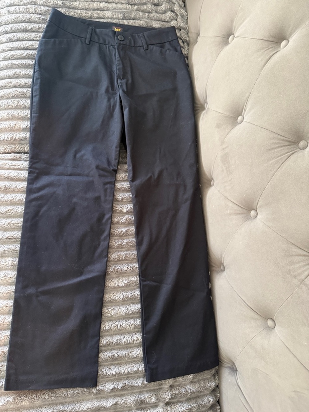 Lee Black Straight Leg Trousers